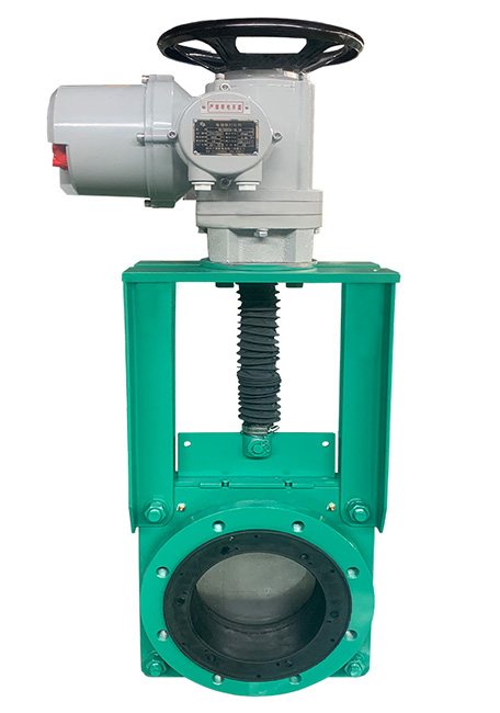 電動法蘭式礦漿刀閘閥
