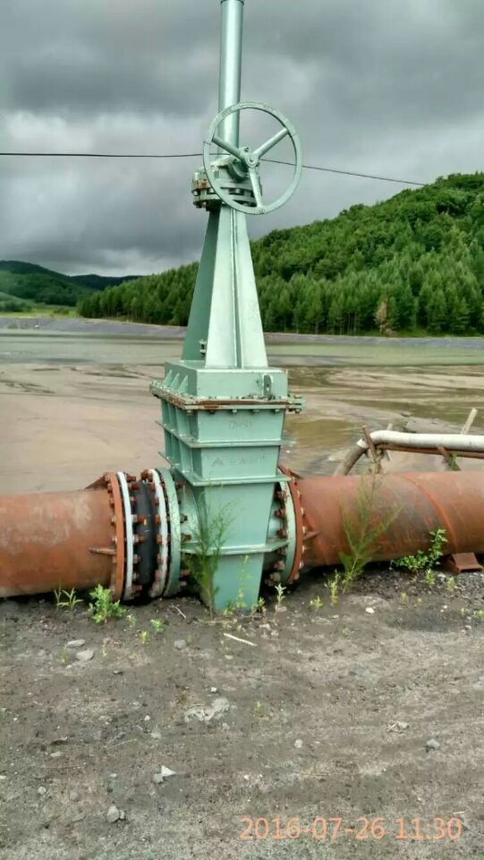 電動襯膠閘板閥配合使用、襯膠閘板閥(傘齒輪型)