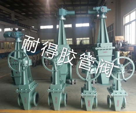 蝸輪襯膠閘板閥-3