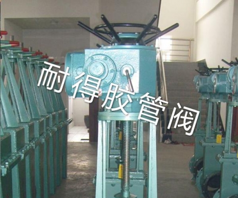 手動(dòng)襯膠調(diào)節(jié)閥（耐得管夾閥公司提供圖片）