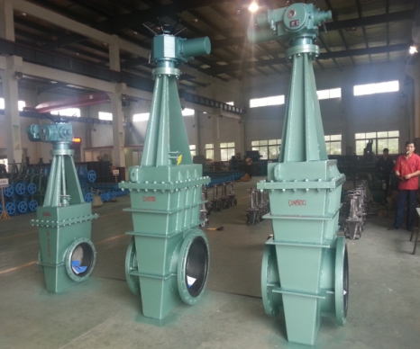 電動襯膠閘板閥