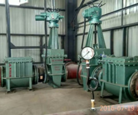 臥式襯膠止回閥+電動(dòng)襯膠閘板閥